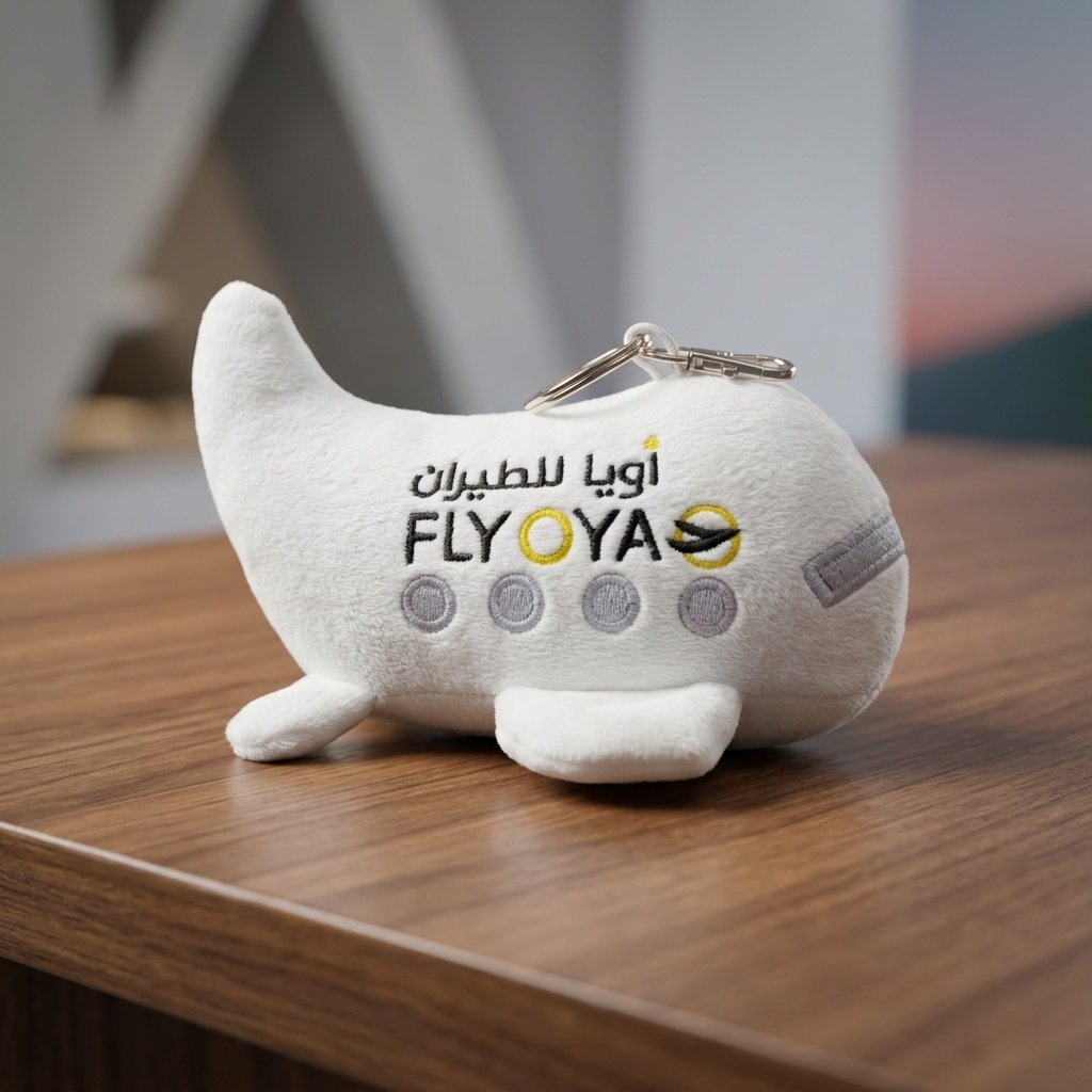 Beyaz Uçak Peluş Anahtarlık 2