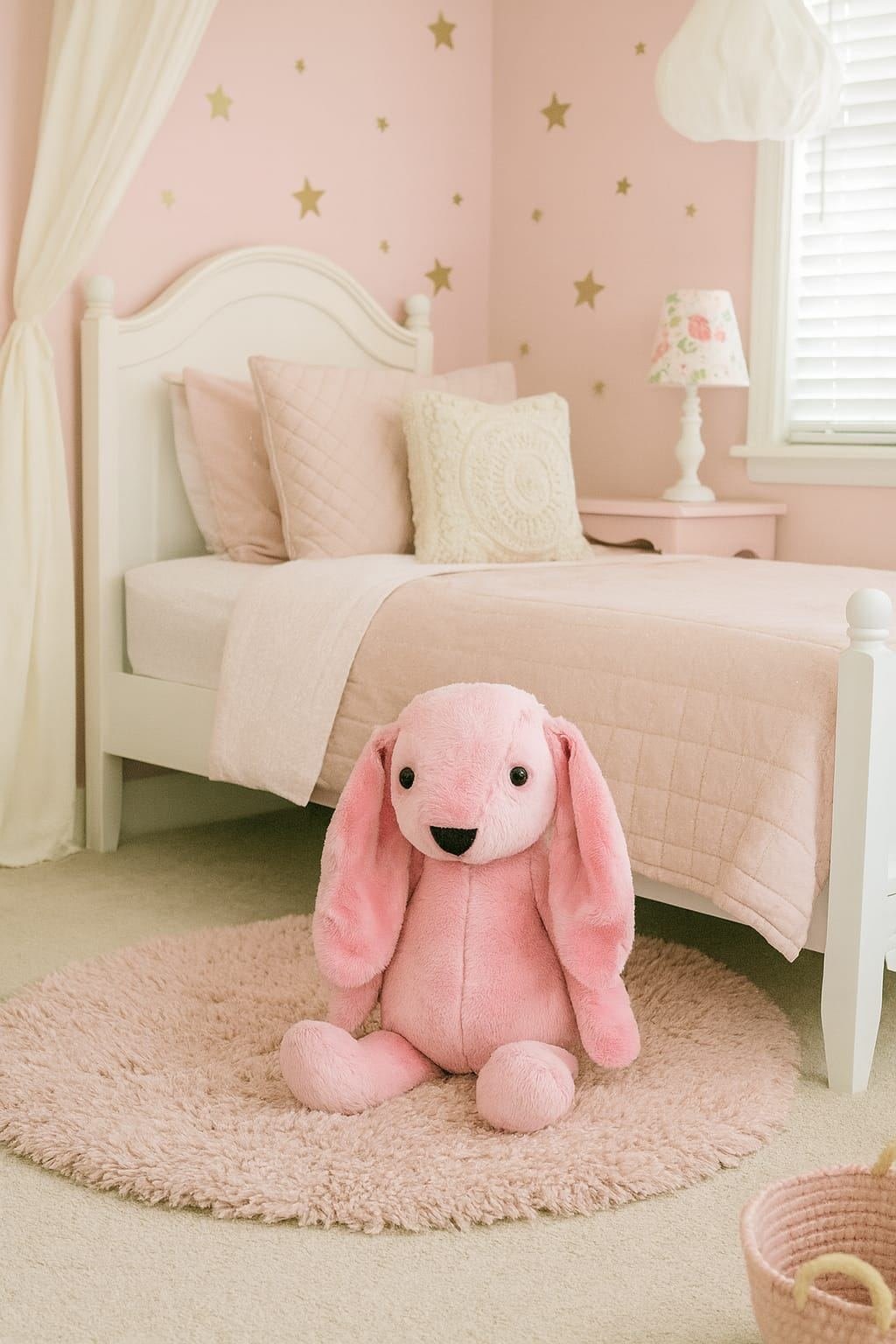 Uzun Kulaklı Pembe Tavşan Peluş