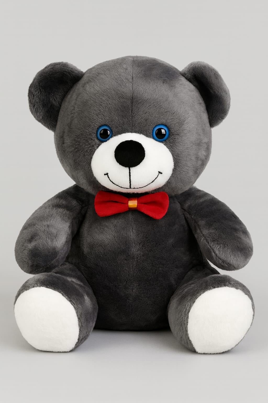 Papyonlu Gri Ayıcık Peluş