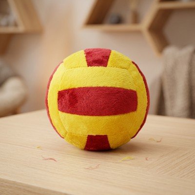 Kırmızı-Sarı Futbol Topu Peluş