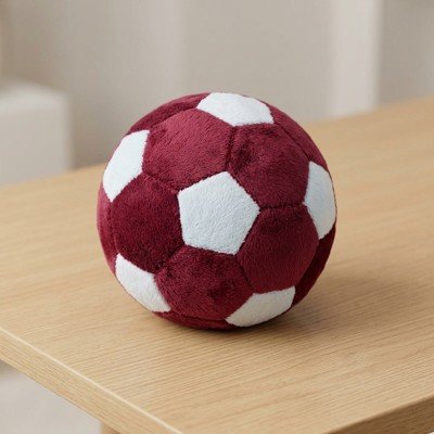 Bordo Futbol Topu Peluş