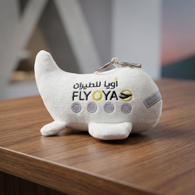 Beyaz Uçak Peluş Anahtarlık 2
