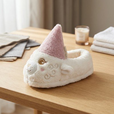 Külah Şapkalı Peluş Ev Terliği