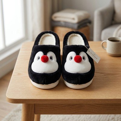Kırmızı Burunlu Penguen Ev Terliği