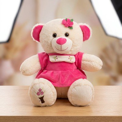 Pembe Elbiseli Ayıcık Peluş